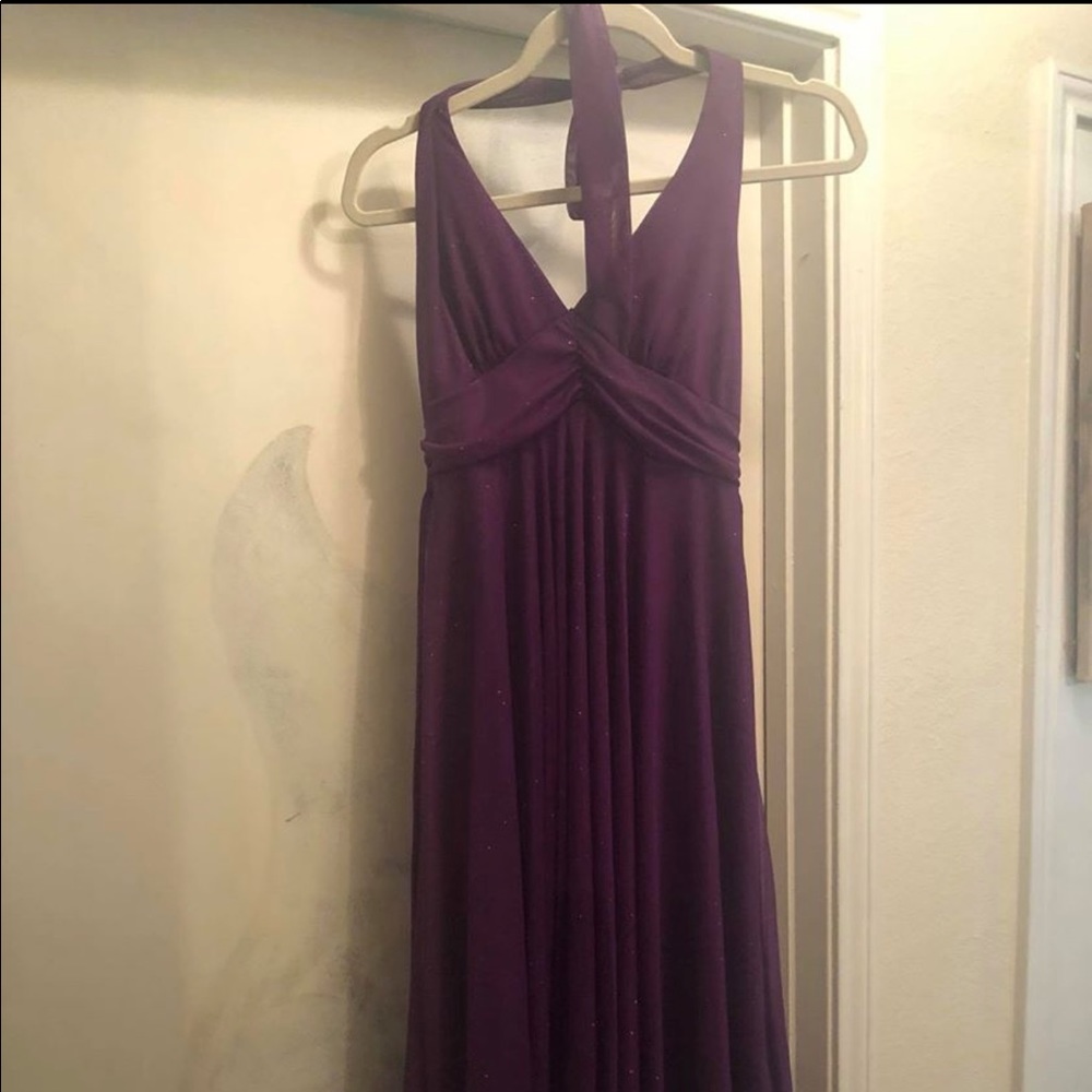 Purple evening dress